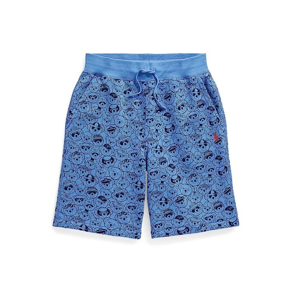 NWT Polo Ralph Lauren Boys  Polo Bear Fleece Shorts, Navy Blue, Medium